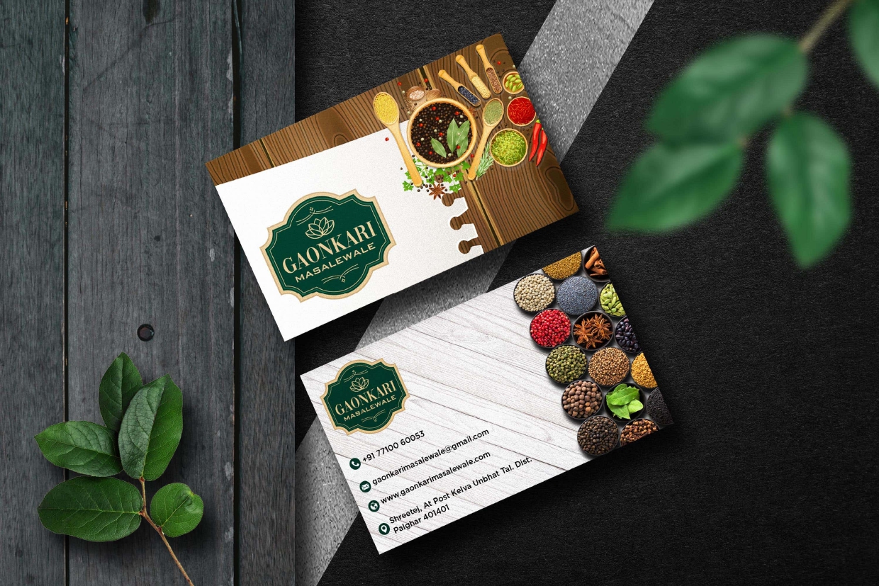 Gaonkari Masalewale — Business Card