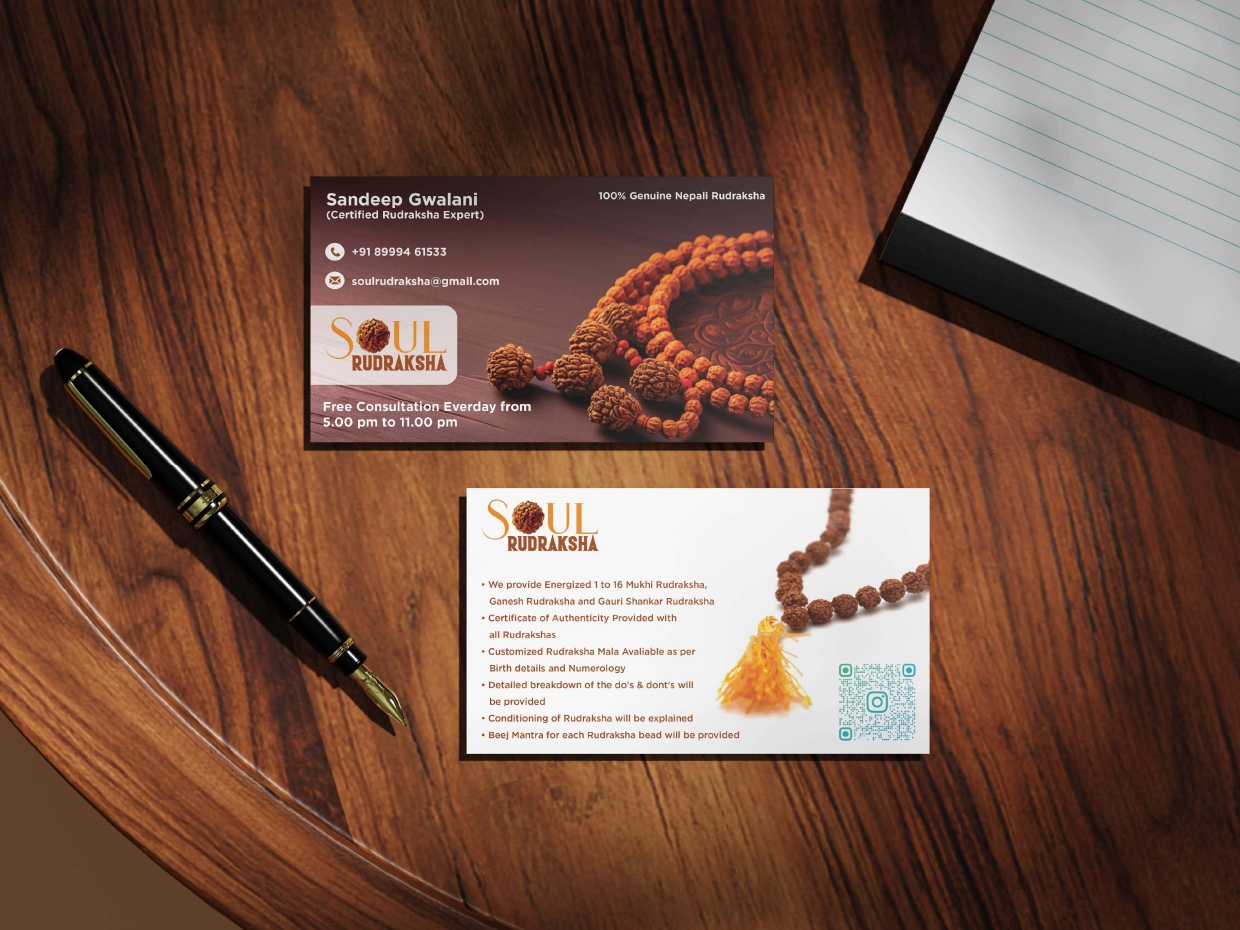 Soul Rudraksha — Business Card