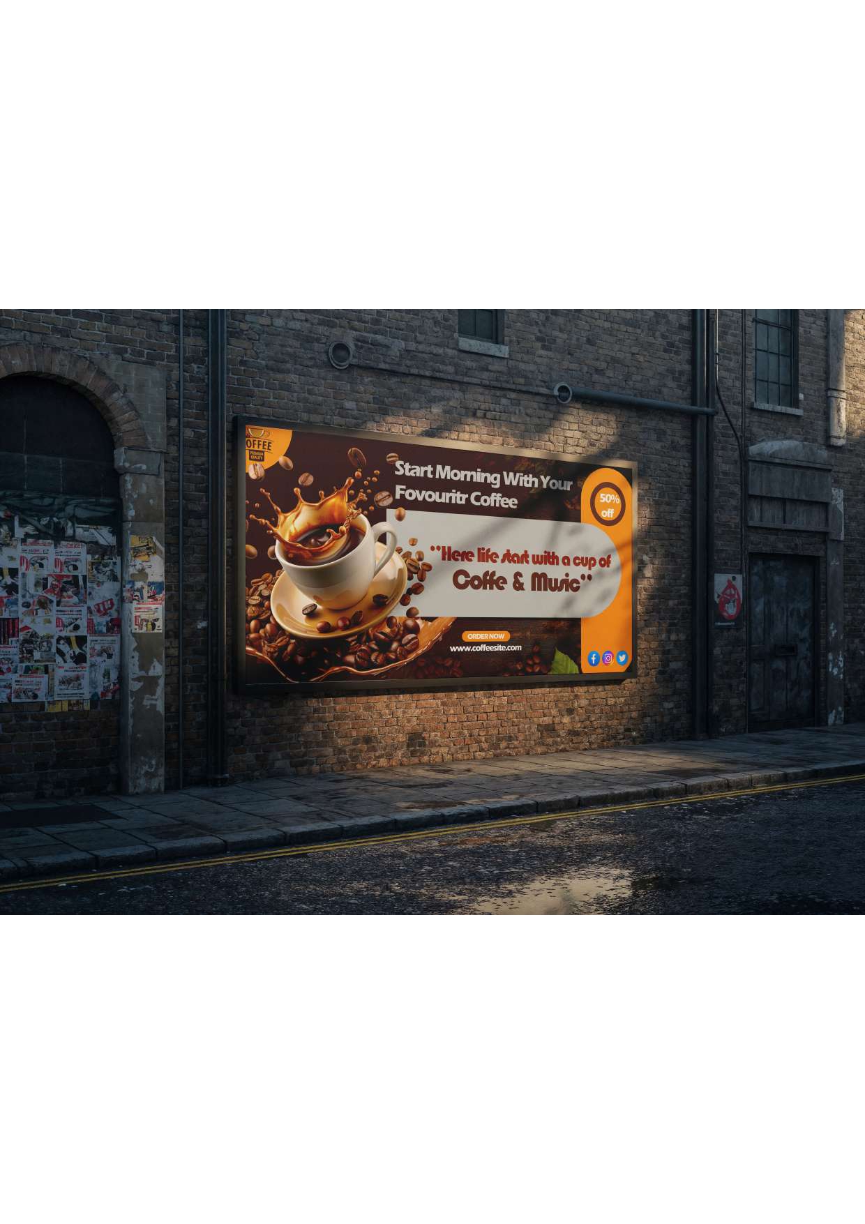 Coffee Shop — Billboard Banner